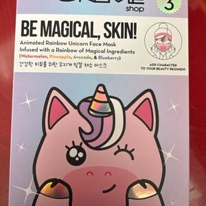 Rainbow Unicorn Face Mask